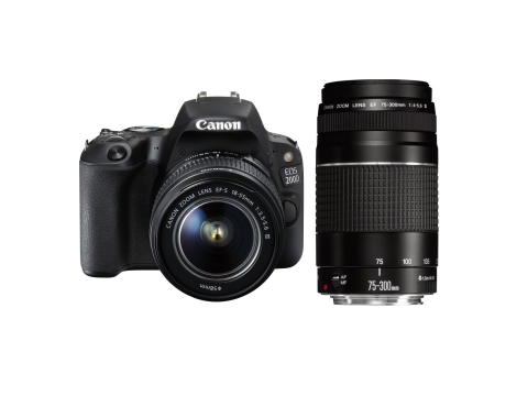 Canon EOS 200D + EF-S 18-55 DC III + EF 75-300 DC III